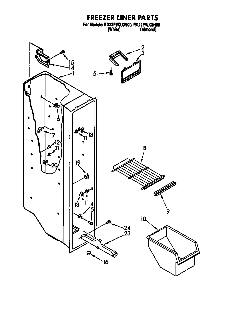 Freezer liner
