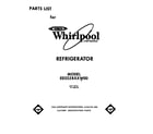 Whirlpool ED22ZRXXW00 front cover diagram
