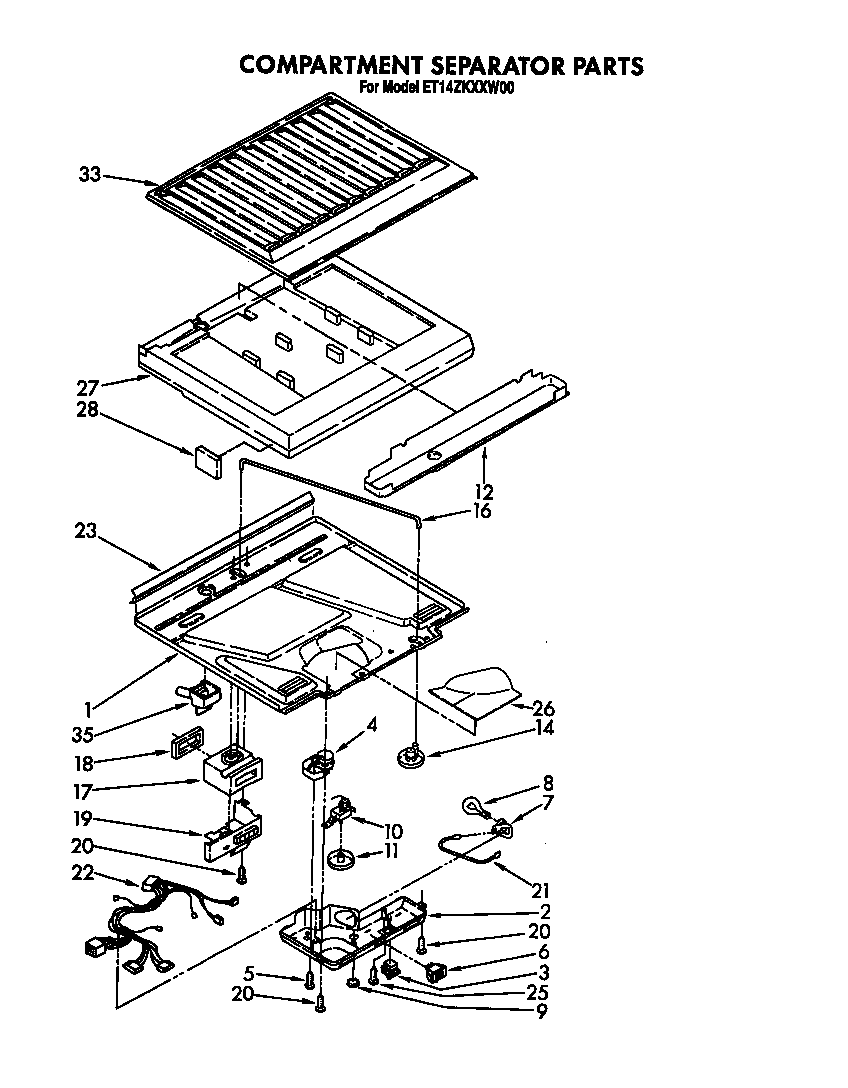Compartment separator