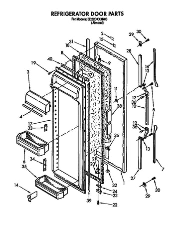 Refrigerator door