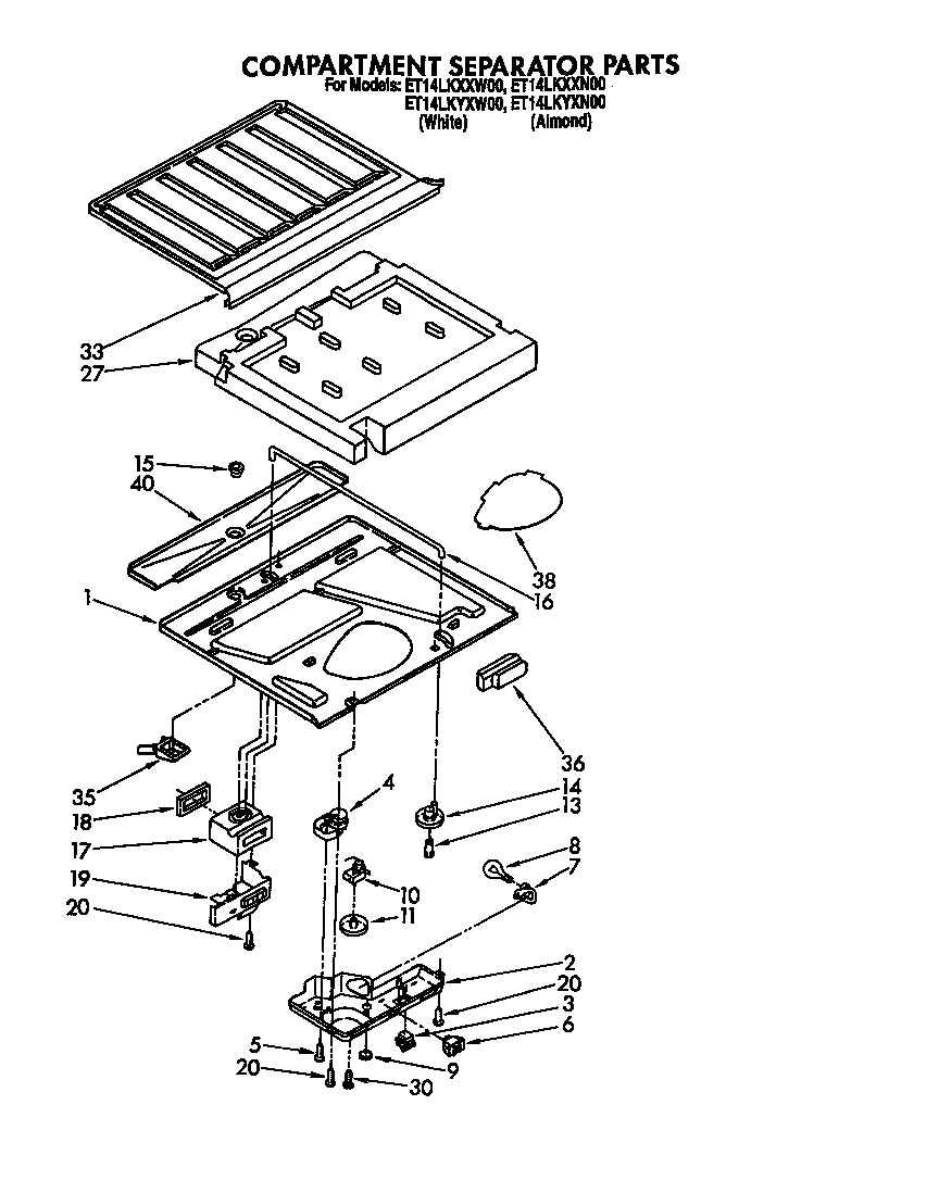 Compartment separator