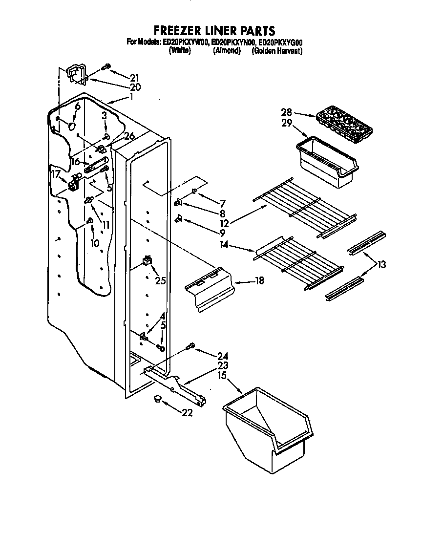 Freezer liner