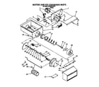 Whirlpool ED22RQXXN01 motor and ice container diagram