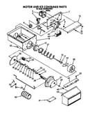 Motor and ice container