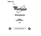 Whirlpool ED22ZRXXW01 front cover diagram