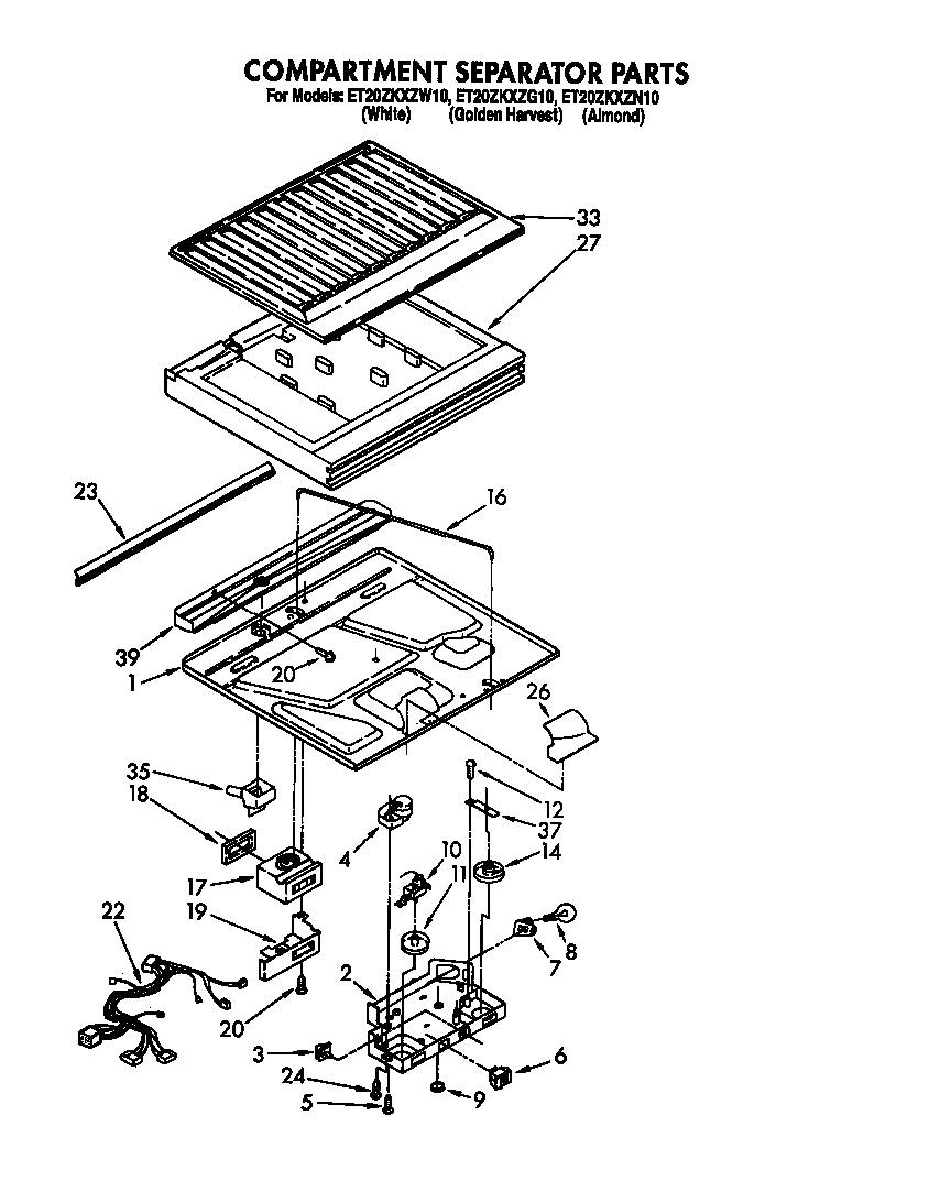 Compartment separator