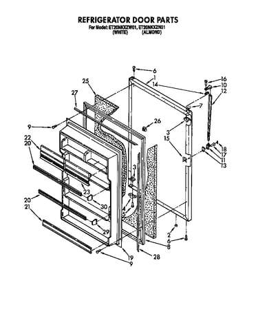 Refrigerator door