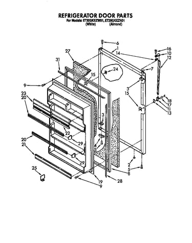 Refrigerator door