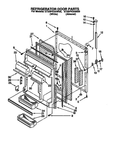 Refrigerator door