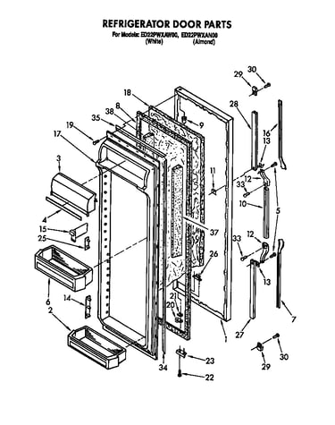Refrigerator door