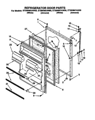 Refrigerator door
