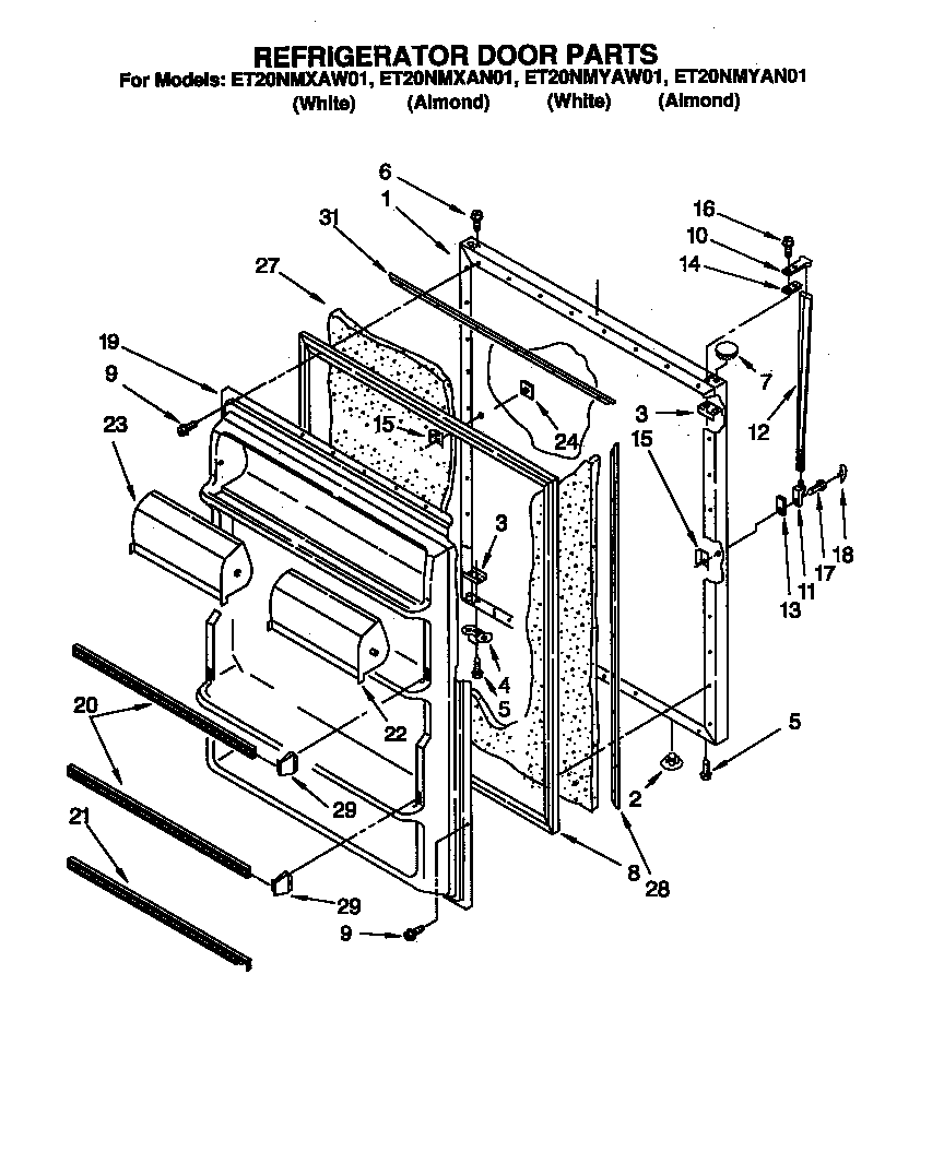 Refrigerator door