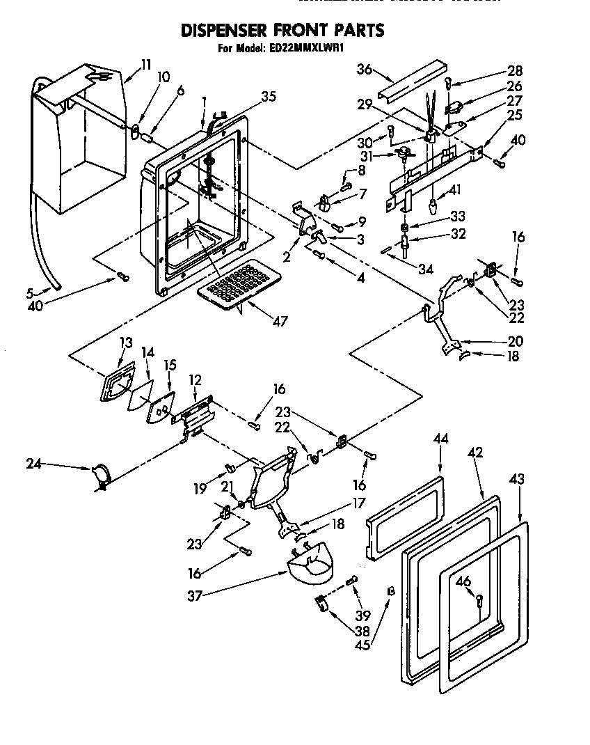 Dispenser front
