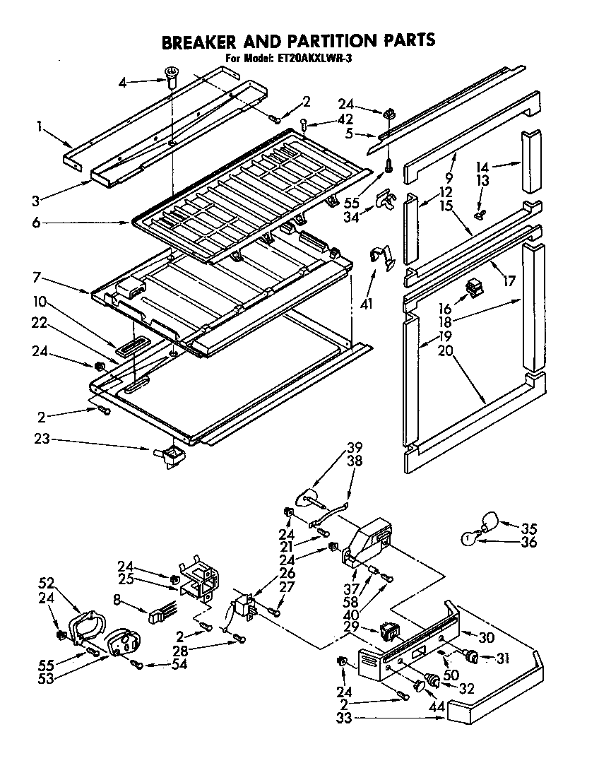 Breaker and partition