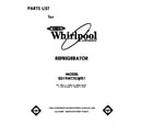 Whirlpool ED19MTXLWR1 front cover diagram