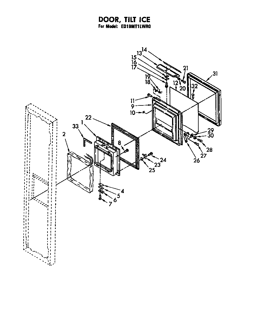 Door, tilt ice