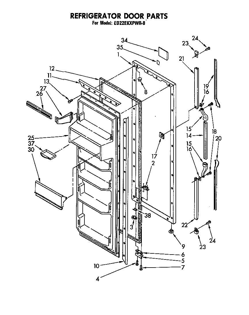 Refrigerator door