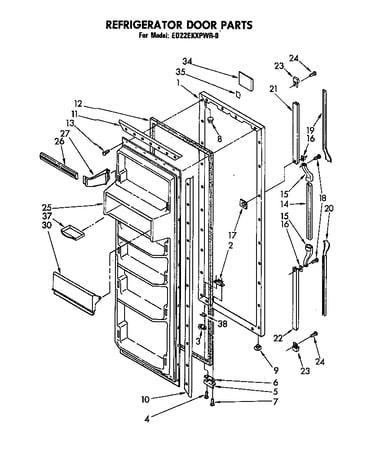 Refrigerator door