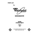 Whirlpool ET20MKXPWR0 cover diagram
