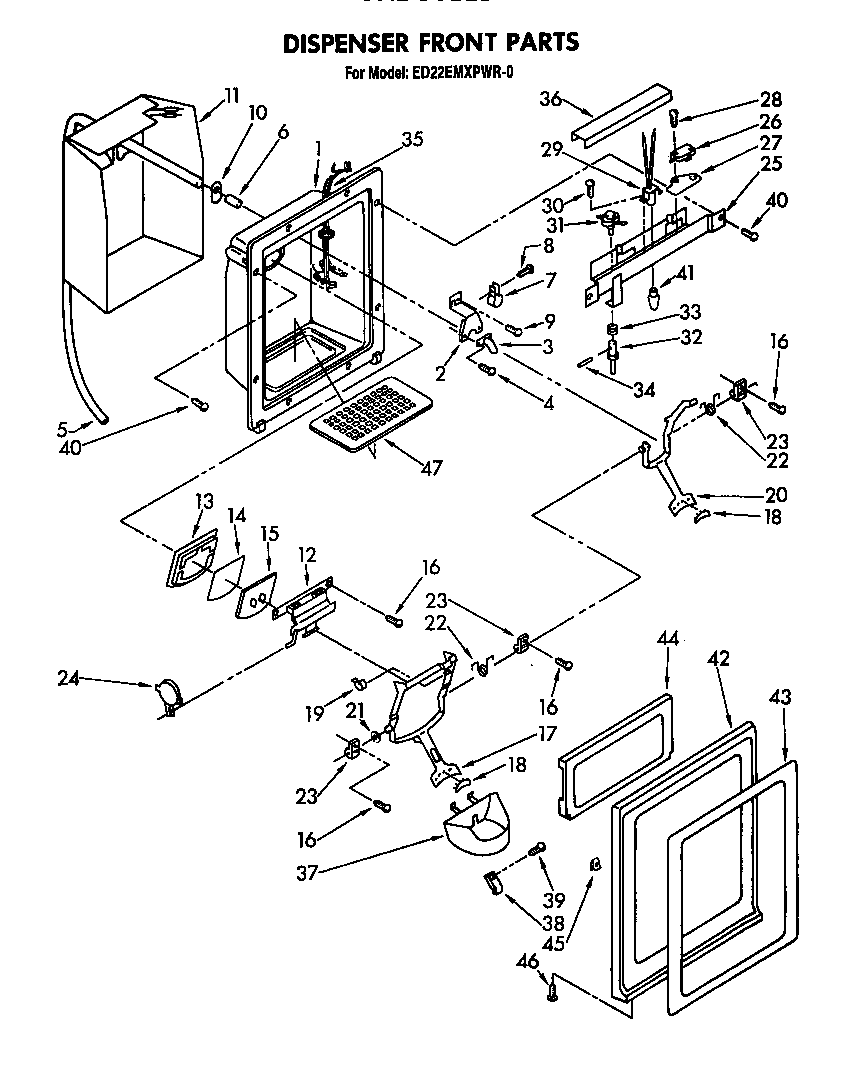 Dispenser front