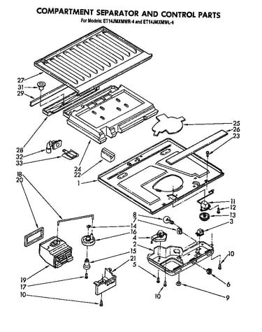 Compartment separator and controls