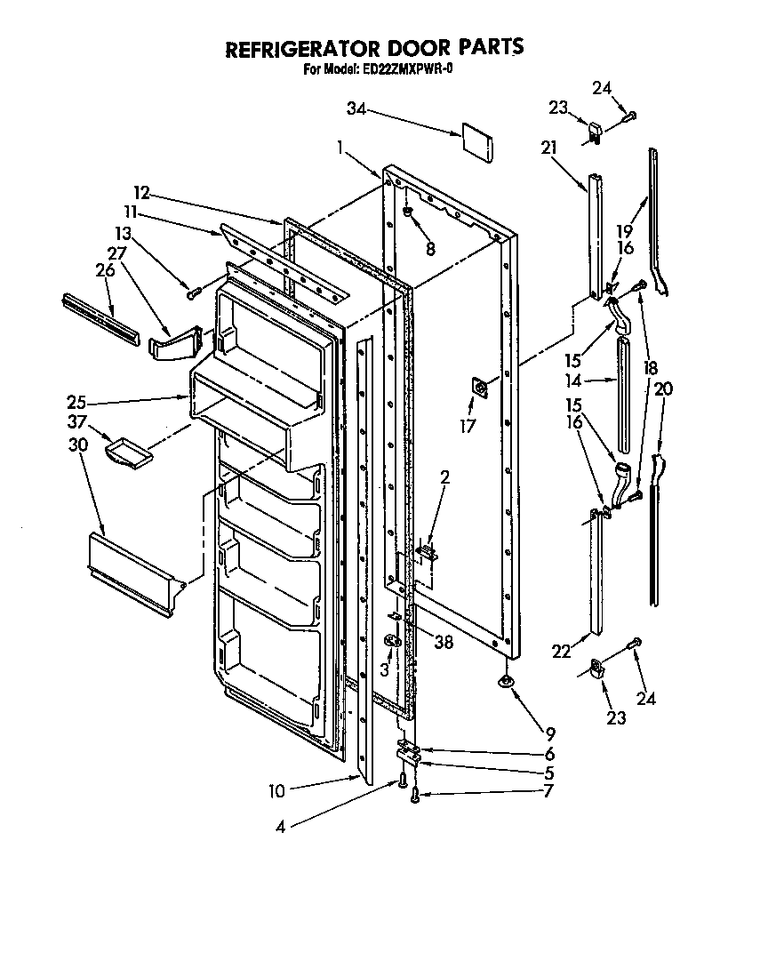 Refrigerator door