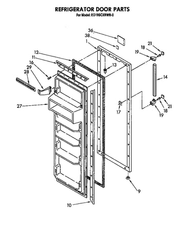 Refrigerator door