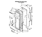 Whirlpool ED22MMXRWR2 refrigerator door diagram