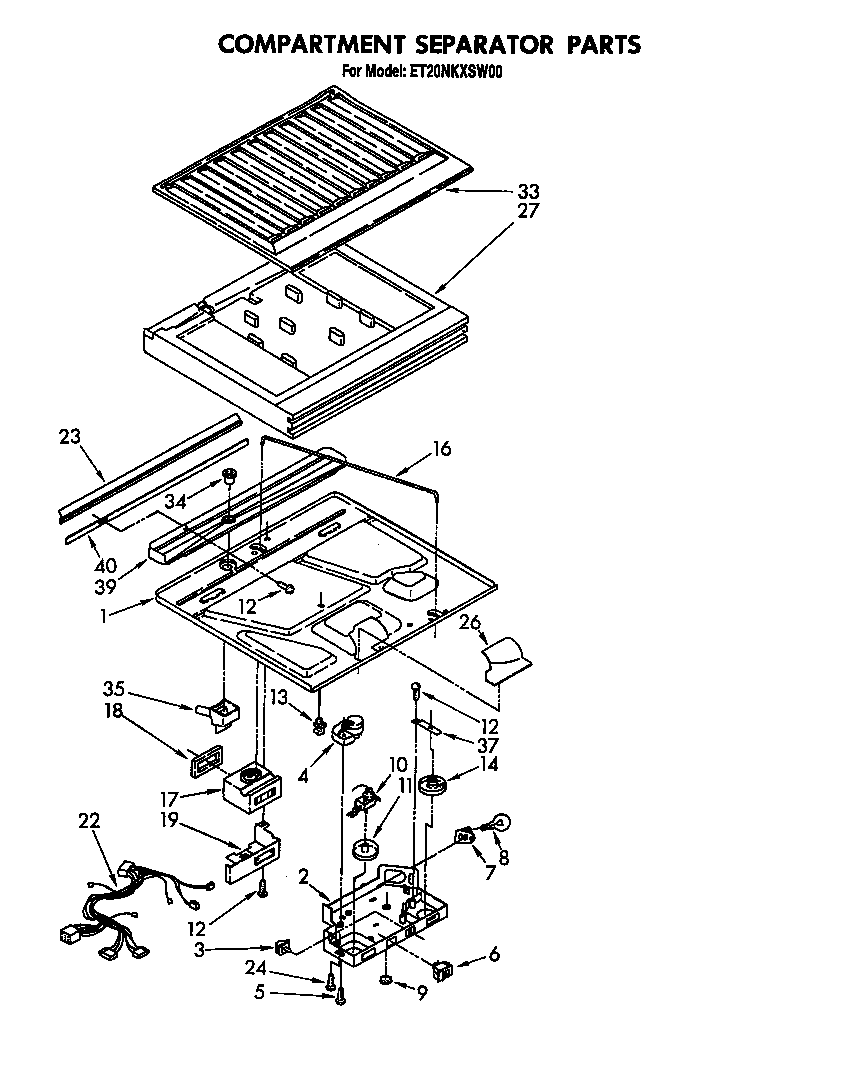 Compartment separator