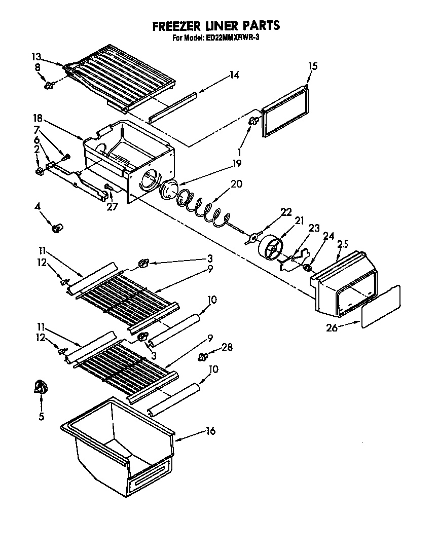 Freezer liner