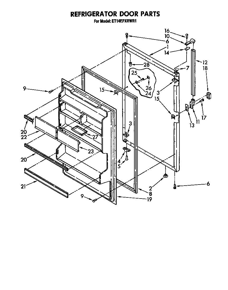 Refrigerator door