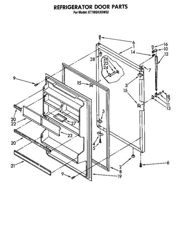 Refrigerator door