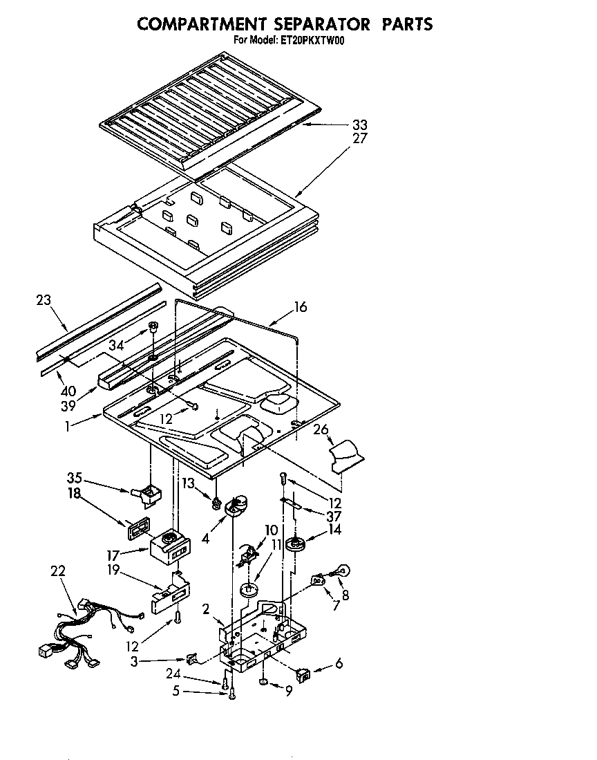 Compartment separator