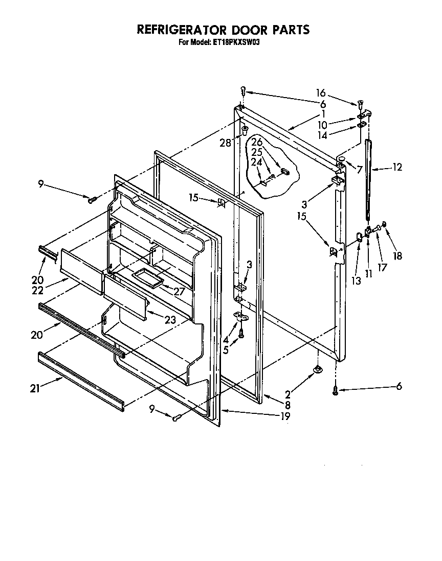 Refrigerator door