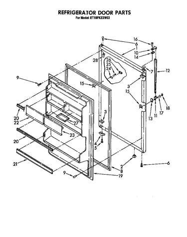 Refrigerator door