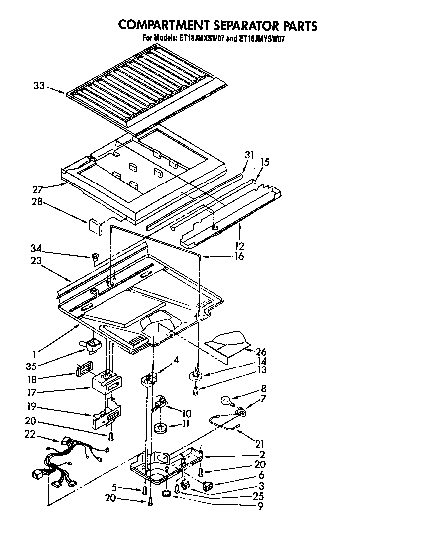 Compartment separator