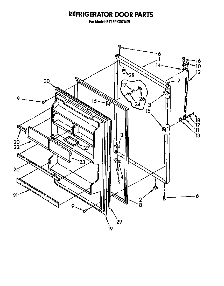 Refrigerator door