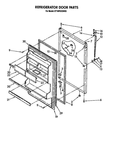 Refrigerator door