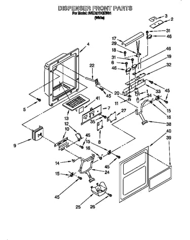 Dispenser front