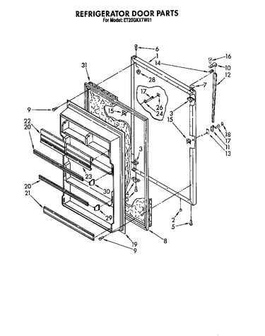 Refrigerator door