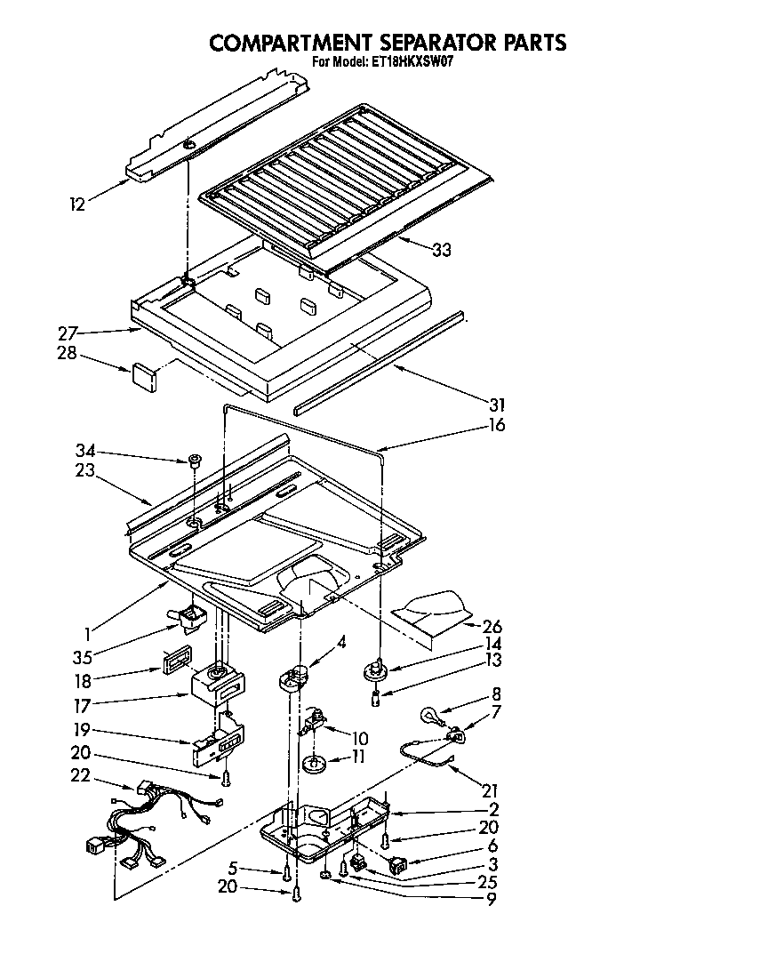 Compartment separator