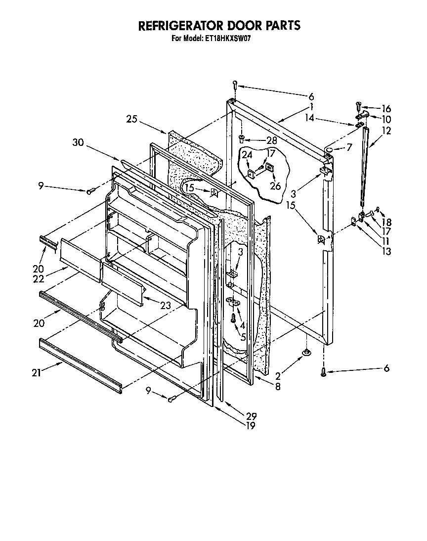 Refrigerator door