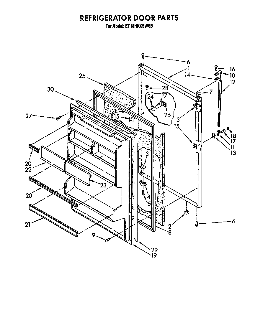 Refrigerator door parts