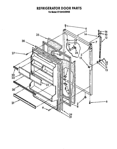 Refrigerator door parts