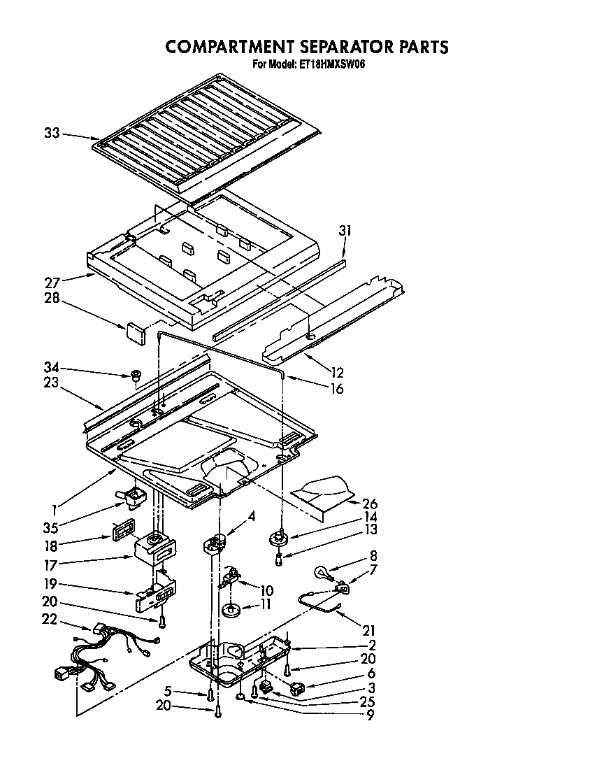 Compartment separator