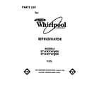 Whirlpool ET14JKXWW00 front cover diagram