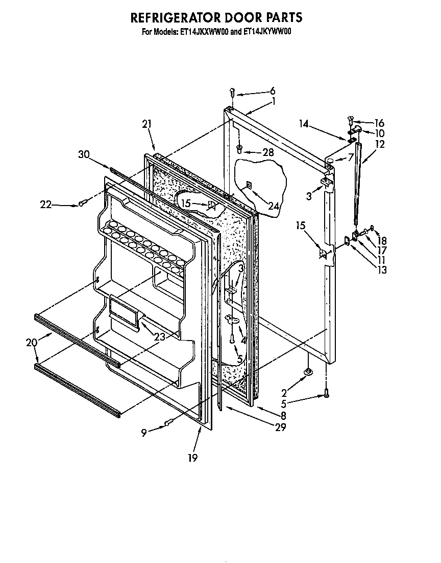 Refrigerator door