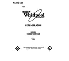 Whirlpool ED22GWXXN00 front cover diagram