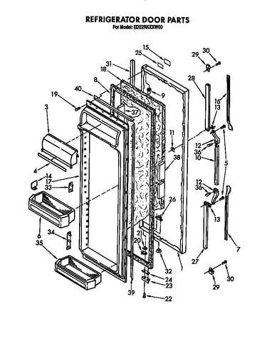 Refrigerator door