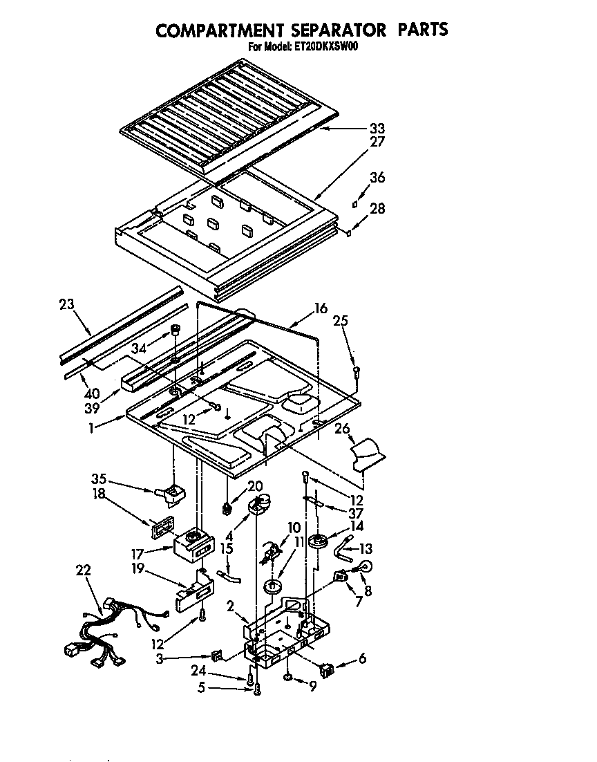 Compartment separator